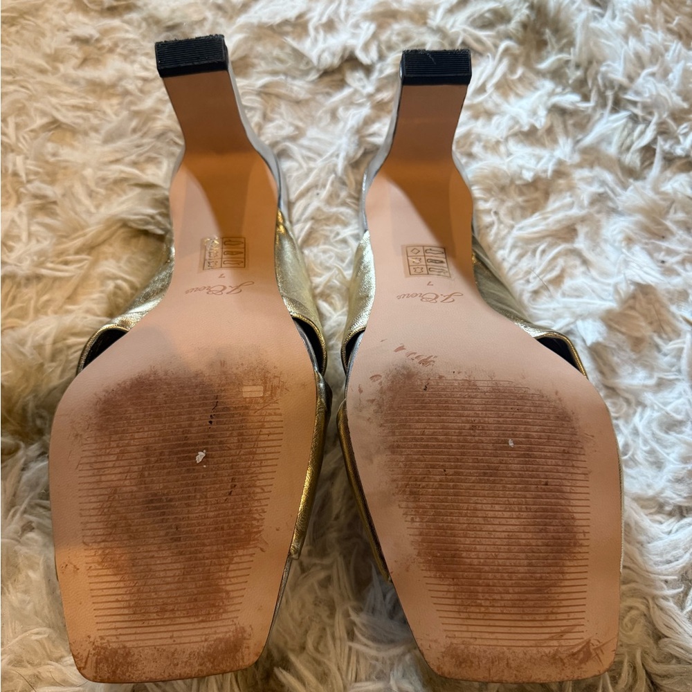 J. Crew Gold and Silver Leather Sandals - Picture 6 of 8
